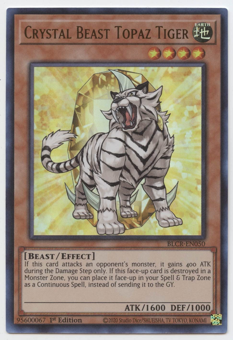 【ARS9】CRYSTAL BEAST TOPAZ TIGER 英語版　1st Amazon.com: Crystal Beast Topaz Tiger - LDS1-EN096 - Common - 1st